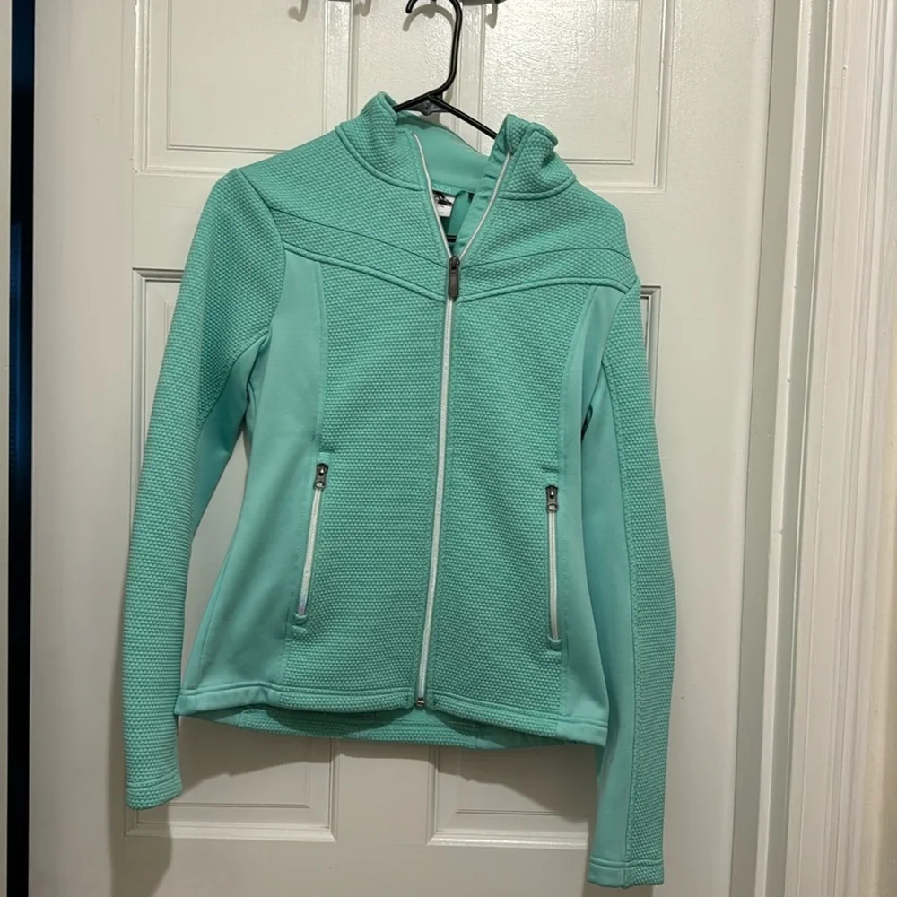 EUC Mint Green Spyder Ski Snowboard Zip-up Size S - Picture 1 of 4